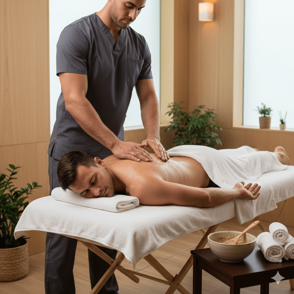 Servicios profesionales de Exfoliación corporal (40 min) 1 Exfoliación corporal (40 min)